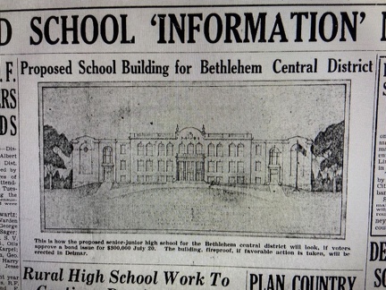 A 1930 drawing of the proposed High School