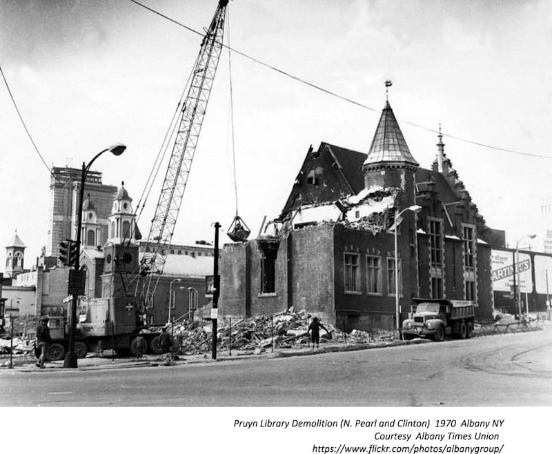 Pruyn Library Demolition 1970